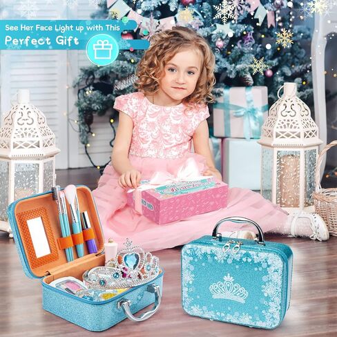 Kids Makeup Kit for Girls Real Washable Cosmetic 3+ Year Girl Birthday Gifts Pretend Play Toys for Girls 4-6, 6-8, 8-10 Non-Toxic in Kuwait