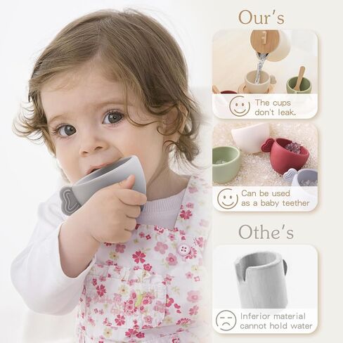 Youuys Wooden Tea Party Set for Toddler 3-5,Kids Tea Sets for Little Girls 4-6, 14pcs Silicone Kitchen Accessories, Pretend Play Montessori Toys with Tray for 3 4 5 6 Year Old Birthday in Kuwait