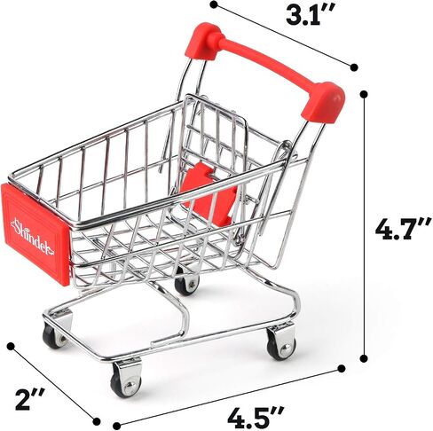 Shindel Mini Shopping Cart, Shopping Store Mini Toys Supermarket Handcart Shopping Cart Model, Desk Storage Toys Holder, Party Doll House Store Cosplay Game in Saudi Arabia
