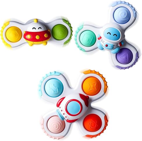 ALASOU Pop Suction Cup Spinner Airplane Travel Toys for 1 Year Old Boy Girl in Saudi Arabia