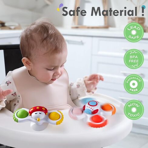 ALASOU Pop Suction Cup Spinner Airplane Travel Toys for 1 Year Old Boy Girl in Saudi Arabia