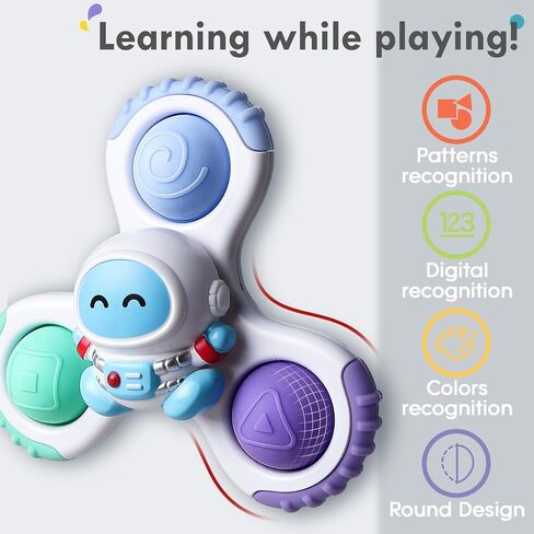 ALASOU Pop Suction Cup Spinner Airplane Travel Toys for 1 Year Old Boy Girl in Saudi Arabia