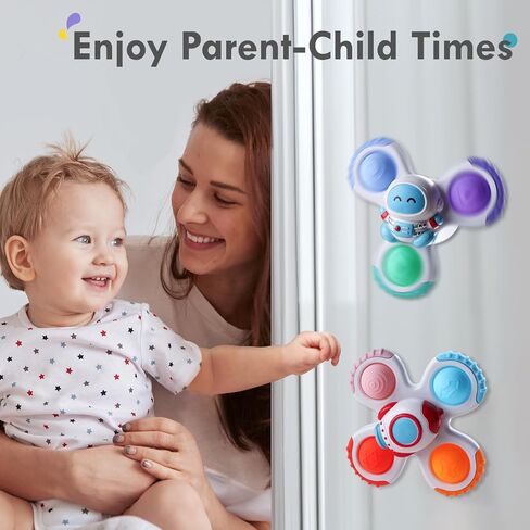 ALASOU Pop Suction Cup Spinner Airplane Travel Toys for 1 Year Old Boy Girl in Saudi Arabia