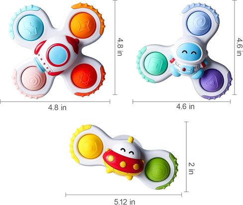 ALASOU Pop Suction Cup Spinner Airplane Travel Toys for 1 Year Old Boy Girl in Saudi Arabia