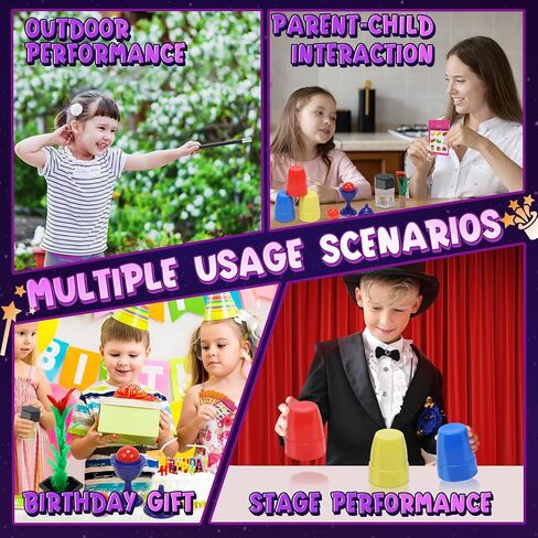 Magic Kit-Magic Tricks for Kids Ages 6-8,75+ Magic Kit for Kids 8-12 with Flattern The Dice,Acacia Rabbit, for Kids Boys Girls in Saudi Arabia