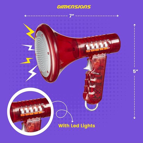 Toysmith Tech Gear Multi Voice Changer – Amplifies Voice with 8 Fun Effects, Fun Toy or Gift for Kids Ages 5+- Christmas Gifts, Stocking Stuffer, 6.5", Colors May Vary in Kuwait