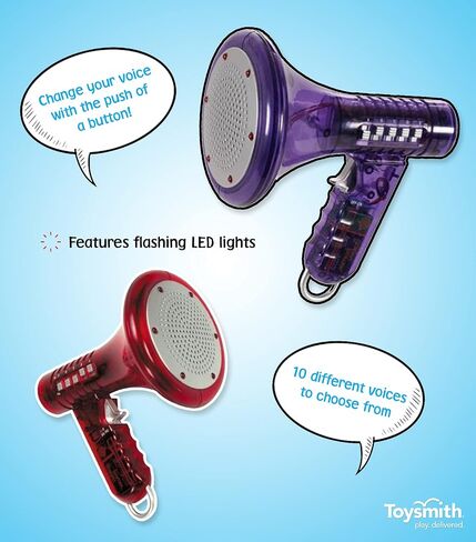 Toysmith Tech Gear Multi Voice Changer – Amplifies Voice with 8 Fun Effects, Fun Toy or Gift for Kids Ages 5+- Christmas Gifts, Stocking Stuffer, 6.5", Colors May Vary in Kuwait