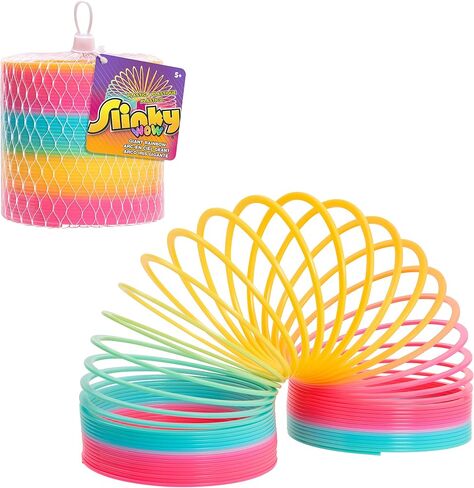 Just Play Slinky the Original Walking Spring Toy, 5-inch Diameter Plastic Rainbow Giant Slinky, Fidget Toy, Kids Toys for Ages 5 Up in Saudi Arabia