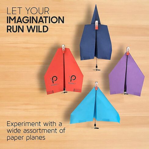 Powerup 2.0 Paper Airplane Conversion Kit | محرك كهربائي للطائرات الورقية DIY | تطير لفترة أطول وأبعد | مثالي للأطفال والكبار | جاهز لاستخدام مجموعات محركات الطائرات in Kuwait