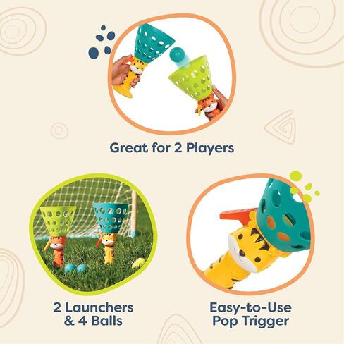 B. toys- Woo-Hue Parachute!- Sports Outdoors- Play Parachute with 15 Colorful Balls – 12 Handles – 8ft Wind Tent – Outdoor Games – Rainbow Colors- 3 Years + in Kuwait