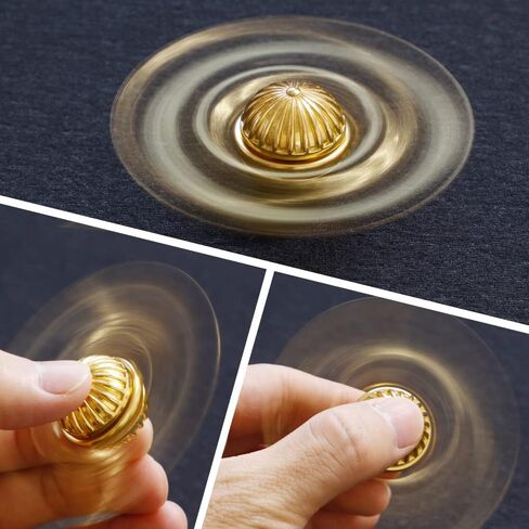 لعبة Fidget Hand Spinner للأطفال البالغين ، هدايا الحسية للمجرمين للبنين ، لعبة إصبع مثالية لمجموعة الزخرفة ، لعبة Gyro Gyro Cool Metal Sensory (Golden) in Saudi Arabia