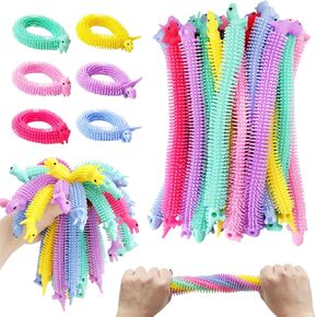 20 PCS Stretchy Fidget Toy,Colorful Stretchy Strings Fidget Toy,Sensory Fidget Worm Stretch Toys for Children's Day Gift,Kids,Adults,Boys,Girls,Stress Relief,Calming and Relaxing Present
