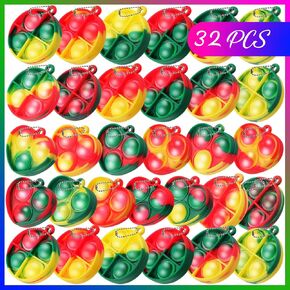 Liam & Ava Party Favors Pop Fidget Keychain-32 Pack Mini Fidget Toys Bulk for Kids 4-8 & 8-12 Year