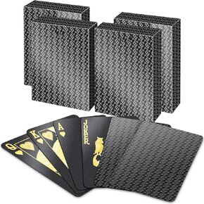 BIERDORF Diamond Waterproof Black Playing Cards, Poker Cards, HD, Deck of Cards (Black)