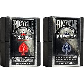 Bicycle Prestige Waterproof Plastic Playing Cards, Black Playing Cards, 100% Plastic, 1 Deck