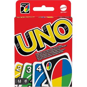 UNO - Classic Colour & Number Matching Card Game - 112 Cards - Customizable & Erasable Wild - Special Action Cards Included - Gift for Kids 7+, W2087