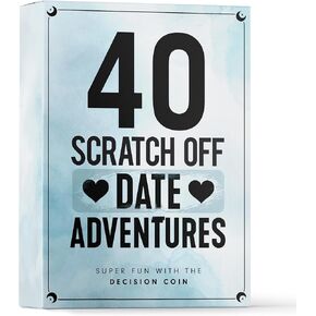 Valentines Gifts for Her Him - 40 Fun and Romantic Scratch Off Date Adventure Ideas for Her, Him, Girlfriend, Boyfriend, Wife, or Husband - Couples Gifts for Anniversary, Date Night, Birthday