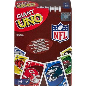 Mattel Games Giant UNO Card Game for Kids, Adults & Family Night with Oversized & Features for 2 to 10 Players