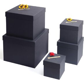 Giftilious Gift Boxes with Lids for Presents, Set of 6 Empty Gift Boxes, Natural and Rustic Kraft Gift Wrap Boxes, Versatile Gift Box for Christmas,Birthday, Anniversaries, Weddings and Any Occasion