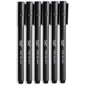 Mr. Pen- Pens, Felt Tip Pens, Black Pens, Pack of 6, Fast Dry, No Smear, Fine Point Pens Black, Black Felt Tip Pens, Bible Journaling Pens, Felt Pens, Planner Markers, Pens for Journaling