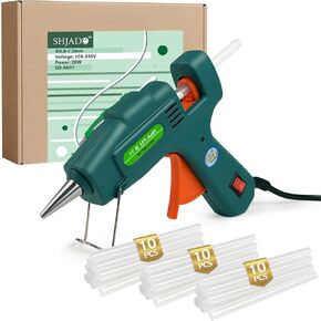 Hot Glue Gun with 30 Glue Sticks, Fast Preheating Hot Melt Gun, Mini Glue Gun Kit for Kids DIY School Craft Projects and Quick Home Repairs, 20W White