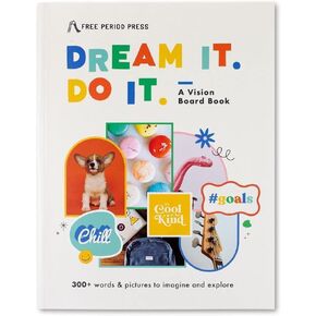 Free Period Press Vision Board Book, 700+ Words & Images in All Categories, for Visualizing Your Life Goals & Dreams, Playful, Stylish Pictures for Collage Making & Scrapbooking (Adult)