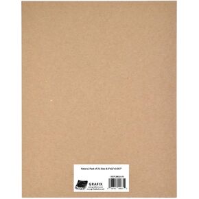 Grafix Medium Weight Chipboard – 8.5"x11", Natural Acid-Free 0.057" Sheets, Create Three-Dimensional Embellishments for Cards, Papercrafts, Mixed Media, Home Décor, and More, Pack of 25
