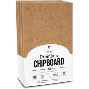 Premium 22-Point Chipboard Sheets – 100-Pack, 8.5" x 11" – Extra Durable, Wide Range of Usage for Business, Bookbinding, Framing & Packaging by Liberty Colors