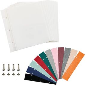 Spbapr Large Photo Album Self Adhesive 3x5 4x6 5x7 8x10 Pictures Magnetic Scrapbook 40 Blank Pages Linen Cover DIY Album with A Metal Pen Turquoise