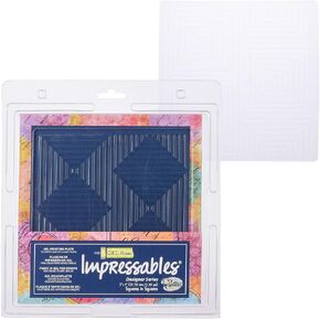 10815-SLM-02 Gel Press Impressables Stencil Squares in Squares 17 78 x 17 78 cm