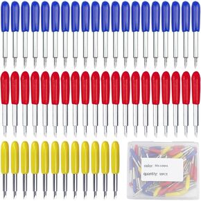 50Pcs Replacement Cutting Blades for Cricut Explore Air 2/Air 3/Maker/Maker 3, Include 10Pcs Fine Point, 20Pcs Standard Blade, 20Pcs Deep Point Kricut Replacement Blades