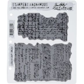 Stampers Anonymous Tim Holtz Cling Stamps 7 "x8.5" ، نص Ledger in Kuwait