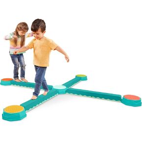 B. toys – Balance Beam for Kids – Interlocking Balancing Beams – 5 Sensory Pads & 8 Beams – Active Play for Toddlers, Kids – 3 Years + – Balance & Build Set