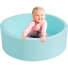حفرة كرة الرغوة Trendbox ، 36 "× 12" في الهواء الطلق في الهواء الطلق ناعمة الكرة المسبح لعب الهدية المثالية لأطفال الأطفال والأطفال الصغار (بدون كرات) - رمادي فاتح