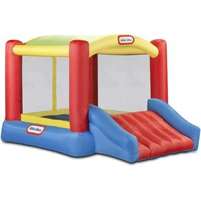 Little Tikes Jump 'n Slide Bouncer تشمل منفاخًا شاقًا مع GFCI ، والمخاطر ، وبقع الإصلاح ، وحقيبة التخزين ، للأطفال الذين تتراوح أعمارهم بين 3 و 8 سنوات