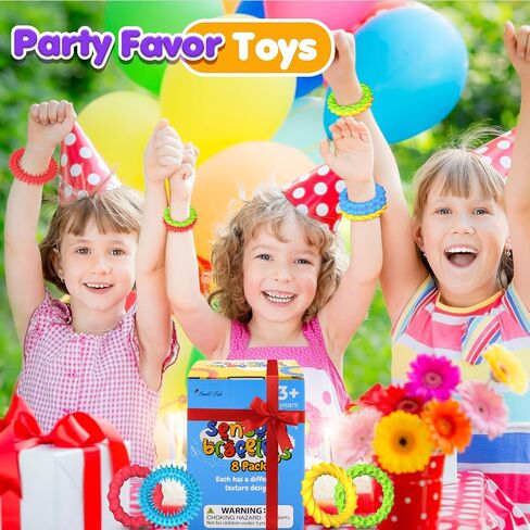 Sensory Fidget Toys for Kids Adults - 4 Pack Stretchy Fidget Bracelet | Texture & Calming Autism Sensory Toys for Special Needs Autistic Children | Calm Down Toy for Toddler Girls Boys in Kuwait