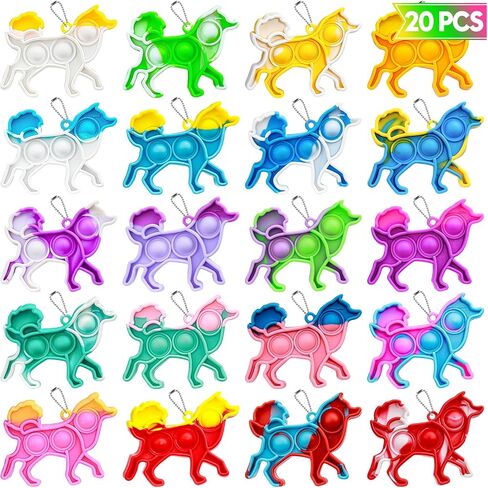 Pop Fidget Toys Bulk Its 24 Pack Party Favors for Kids Easter Basket Stuffers Egg Fillers 3 Shape Mini Pop Keychain It Fidget Toy Fidgets for Kids School Classroom Prizes Birthday Goodie Bag Stuffers in Saudi Arabia