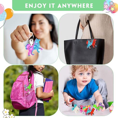 Pop Fidget Toys Bulk Its 24 Pack Party Favors for Kids Easter Basket Stuffers Egg Fillers 3 Shape Mini Pop Keychain It Fidget Toy Fidgets for Kids School Classroom Prizes Birthday Goodie Bag Stuffers in Saudi Arabia