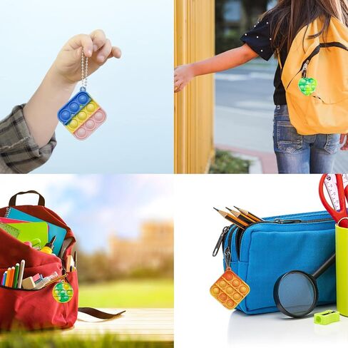 Pop Fidget Toys Bulk Its 24 Pack Party Favors for Kids Easter Basket Stuffers Egg Fillers 3 Shape Mini Pop Keychain It Fidget Toy Fidgets for Kids School Classroom Prizes Birthday Goodie Bag Stuffers in Saudi Arabia