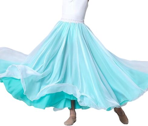 Kids Girls Chiffon Long Skirt two two two belly belly flamenco الرقص الحديثة قاعة الرقص الخصر المرن in Kuwait