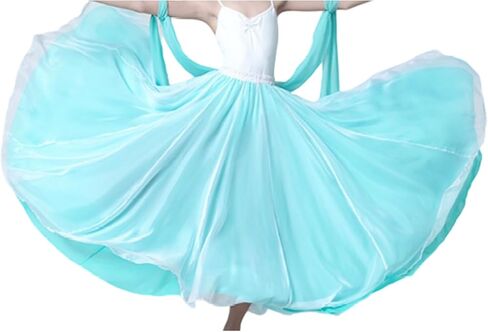 Kids Girls Chiffon Long Skirt two two two belly belly flamenco الرقص الحديثة قاعة الرقص الخصر المرن in Kuwait