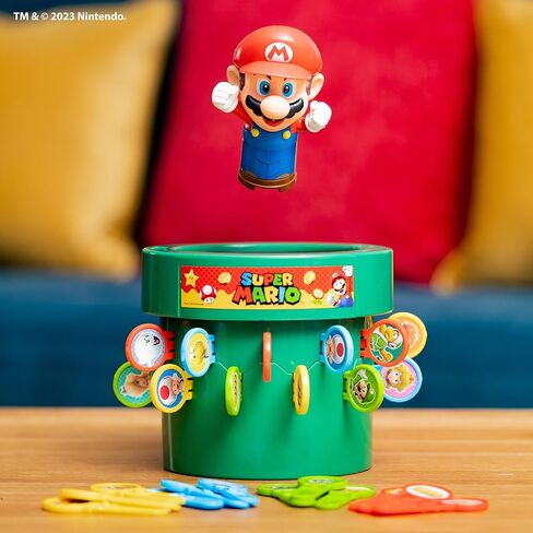 Tomy POPT Super Mario Family and Preschool Kids Game ، 2-4 لاعبين ، مناسبة للبنين والبنات الذين تتراوح أعمارهم بين 4+ in Kuwait