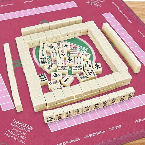 Mahjong Mat ، حصيرة Mahjong ، تقليل الضوضاء غير المنقولة Mahjong for table ، 32.4*32.4 بوصة Mahjong Table Mat للبوكر ، حصيرة ألعاب الطاولة ، ألعاب الورق ، ألعاب البلاط ، Dominoes (Blue) in Kuwait