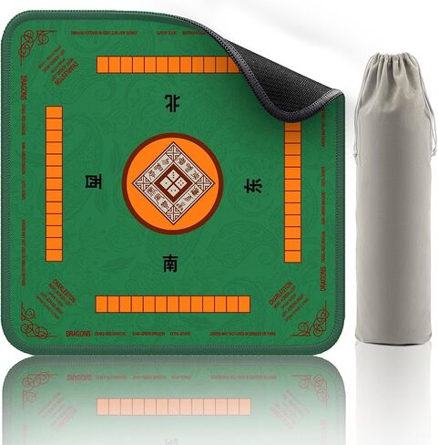 Mahjong Mat ، حصيرة Mahjong ، تقليل الضوضاء غير المنقولة Mahjong for table ، 32.4*32.4 بوصة Mahjong Table Mat للبوكر ، حصيرة ألعاب الطاولة ، ألعاب الورق ، ألعاب البلاط ، Dominoes (Blue) in Kuwait