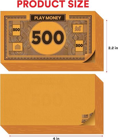 Monopoly Money Replacement Play Money 80 Sheets Total in Mixed Colors: $1, $5, $10, $20,$50,$100,$1000 in Kuwait