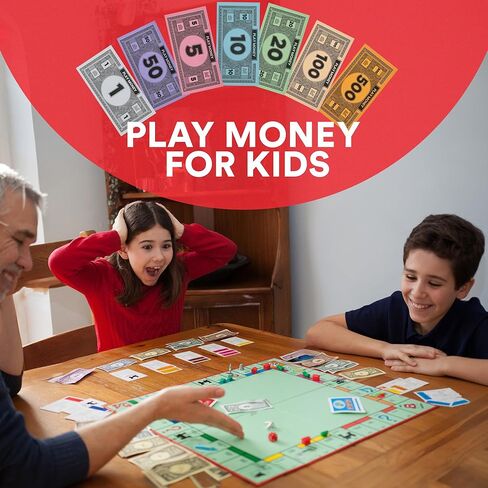 Monopoly Money Replacement Play Money 80 Sheets Total in Mixed Colors: $1, $5, $10, $20,$50,$100,$1000 in Kuwait
