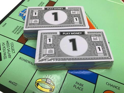 Monopoly Money Replacement Play Money 80 Sheets Total in Mixed Colors: $1, $5, $10, $20,$50,$100,$1000 in Kuwait