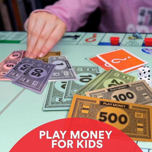 Monopoly Money Replacement Play Money 80 Sheets Total in Mixed Colors: $1, $5, $10, $20,$50,$100,$1000 in Kuwait