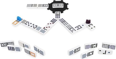 ألعاب ماجستير تدور ، Cardinal Classics Double Nine Dominoes تم تعيينها في قصدير التخزين ، دومينوز للأطفال ، لعبة كلاسيكية ، دومينو للبالغين والأطفال الذين تتراوح أعمارهم بين 8 سنوات in Kuwait
