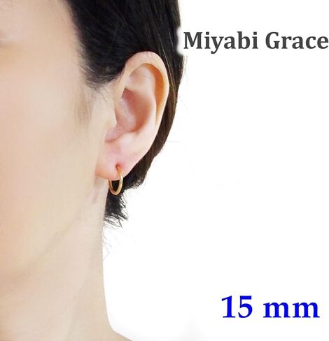 Men's 15 mm Small Comfortable Plastic Invisible Clip On Hoop Earrings Unisex Silver tone for guysabi Grace 15mm in Saudi Arabia